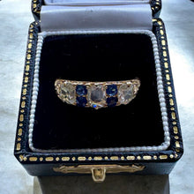 Load image into Gallery viewer, Edwardian Rose Cut Diamond and Sapphire Ring