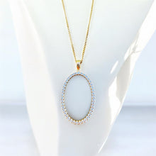 Load image into Gallery viewer, Oval Diamond Pendant and Chain