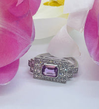 Load image into Gallery viewer, Pink Sapphire and Diamond Ring