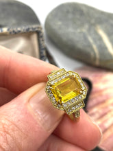 Load image into Gallery viewer, Yellow Sapphire and Diamond Ring