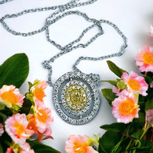 Load image into Gallery viewer, Yellow and White Diamond Pendant