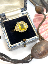 Load image into Gallery viewer, Yellow Sapphire and Diamond Ring
