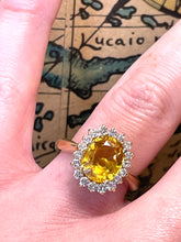 Load image into Gallery viewer, Yellow Sapphire and Diamond Ring