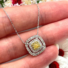 Load image into Gallery viewer, Yellow and White Diamond pendant