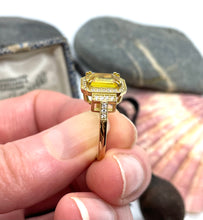Load image into Gallery viewer, Yellow Sapphire and Diamond Ring