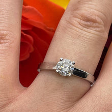 Load image into Gallery viewer, Gorgeous Diamond Solitaire Ring Set in Platinum