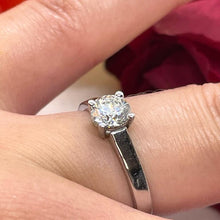 Load image into Gallery viewer, Gorgeous Diamond Solitaire Ring Set in Platinum