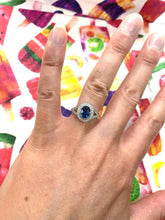 Load image into Gallery viewer, Blue Sapphire and Diamond Ring Set in Platinum