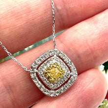 Load image into Gallery viewer, Yellow and White Diamond pendant