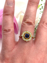 Load image into Gallery viewer, Blue Sapphire and Diamond Ring