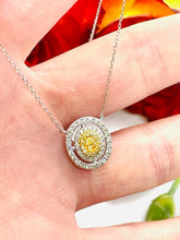 Load image into Gallery viewer, Yellow and White Diamond Pendant