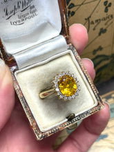 Load image into Gallery viewer, Yellow Sapphire and Diamond Ring