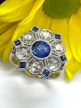 Load image into Gallery viewer, Blue Sapphire & Diamond Ring