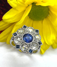 Load image into Gallery viewer, Blue Sapphire & Diamond Ring