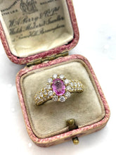 Load image into Gallery viewer, Gloriously Romantic Pink Sapphire & Diamond Ring