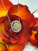 Load image into Gallery viewer, Yellow and White Diamond Pendant