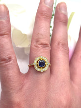 Load image into Gallery viewer, Blue Sapphire and Diamond Ring