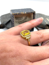 Load image into Gallery viewer, Yellow Sapphire and Diamond Ring