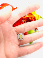 Load image into Gallery viewer, Yellow and White Diamond Pendant