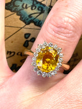 Load image into Gallery viewer, Yellow Sapphire and Diamond Ring