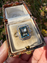 Load image into Gallery viewer, Aquamarine & Diamond Ring in 18ct Yellow Gold