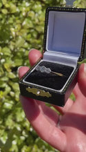 Load and play video in Gallery viewer, Three Stone Diamond Ring Set in 18ct Yellow Gold
