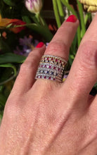 Load and play video in Gallery viewer, Diamond Set Half Eternity Ring in Platinum