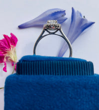 Load image into Gallery viewer, Diamond Halo Engagement Ring on GIA Certificate