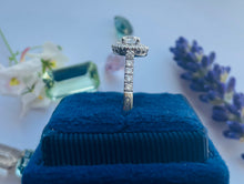 Load image into Gallery viewer, GIA Certified 0.40ct Diamond Halo Ring Set in Platinum