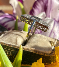 Load image into Gallery viewer, Stunning Tsavorite Garnet & Diamond Ring in Platinum