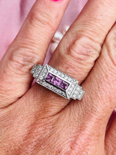 Load image into Gallery viewer, Pink Sapphire & Diamond Ring