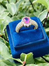 Load image into Gallery viewer, Gloriously Romantic Pink Sapphire & Diamond Ring