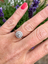 Load image into Gallery viewer, Diamond Halo Engagement Ring on GIA Certificate