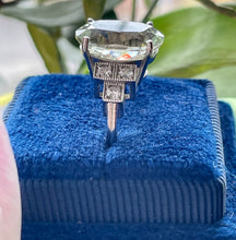 Load image into Gallery viewer, Glamorous Green Tourmaline & Diamond Ring in Platinum