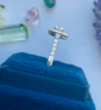 Load image into Gallery viewer, GIA Certified 0.40ct Diamond Halo Ring Set in Platinum