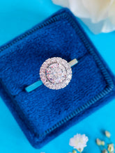 Load image into Gallery viewer, Diamond Halo Engagement Ring on GIA Certificate