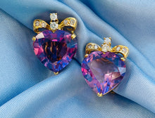 Load image into Gallery viewer, French Amethyst and Diamond Earrings