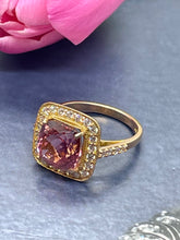 Load image into Gallery viewer, Pink tourmaline in rose gold