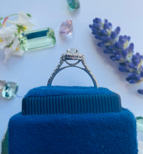 Load image into Gallery viewer, GIA Certified 0.40ct Diamond Halo Ring Set in Platinum