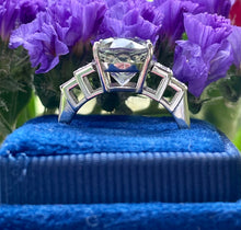 Load image into Gallery viewer, Glamorous Green Tourmaline & Diamond Ring in Platinum