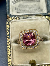 Load image into Gallery viewer, Pink tourmaline in rose gold