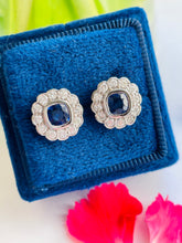 Load image into Gallery viewer, Sumptuous Sapphire & Diamond Stud Earrings
