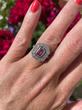 Load image into Gallery viewer, Pretty Pink Sapphire & Diamond Ring