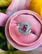 Load image into Gallery viewer, Beautiful Pink Sapphire & Diamond Ring in Platinum