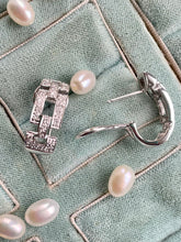 Load image into Gallery viewer, Pavè Set Diamond Earrings in 18ct White Gold