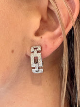 Load image into Gallery viewer, Pavè Set Diamond Earrings in 18ct White Gold