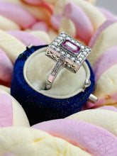 Load image into Gallery viewer, Pink Sapphire & Diamond Ring in Platinum