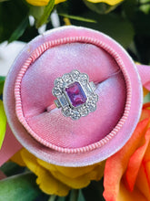 Load image into Gallery viewer, Beautiful Pink Sapphire & Diamond Ring in Platinum