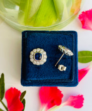 Load image into Gallery viewer, Sumptuous Sapphire & Diamond Stud Earrings
