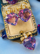 Load image into Gallery viewer, French Amethyst and Diamond Earrings